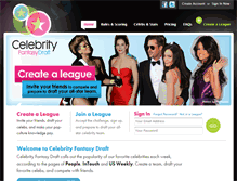 Tablet Screenshot of celebrityfantasydraft.com